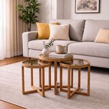 Hanah home set od 3 umetnutih stočića Milas 3, hrast | Eponuda.com