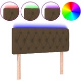 Maison Chic led posteljno vzglavje - vzglavna omarica - nočna omarica temno rjavo 100x7x78/88 cm blago, (21710598) | Shoptok.si