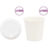 vidaXL Papirnate skodelice za kavo s pokrovčki 1000 kosov 4oz 100ml | Shoptok.si