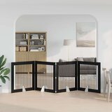  Vrata za pse z stojali 4 pcs Črni hrast 100 x 100 cm, (5000232670) | Shoptok.si