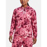 Under Armour Sweatshirt Rival Terry Print Hoodie-PNK - Women Cene