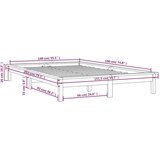  Okvir kreveta bez madraca bijeli 140 x 190 cm masivna borovina | shoptok.hr