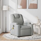  Masažni naslonjač od tkanine svjetlosivi | shoptok.hr