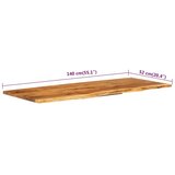 Vrh za kupaonski ormarić od bagremovog drva 140x52x2 5 cm | shoptok.hr