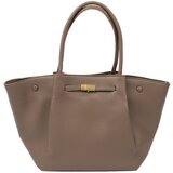 Shelvt Taupe tote bag with clasp Cijene