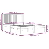  Okvir za krevet od masivne borovine crni 200 x 200 cm | Eponuda.ba