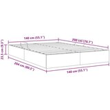  Ottomanska Okvir za krevet s pohranom s pohranom Baršun - Svjetlosiva 140 x 200 cm | shoptok.hr