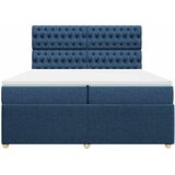  Krevet s oprugama i madracem plavi 200 x 200 cm od tkanine | shoptok.hr