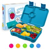Klarstein schmatzfatz by Lite posoda za malico, 6 predelkov, 20,8 × 4,5 × 15 cm (Š × V × G), brez BPA, izredno lahek Tritan Cene