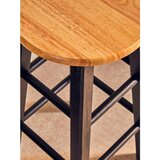 Premier Housewares Črn/v naravni barvi barsko stol iz masivnega kavčukovca (višina sedeža 74 cm) Chester – | Shoptok.si