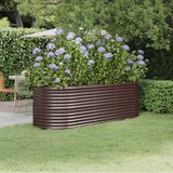  Povišena vrtna gredica od pocinčanog čelika 224x80x68 cm smeđi | shoptok.hr