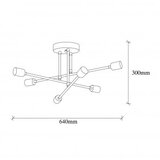 Opviq Stropna lampa FLOWER, vintage, metal, 64 x 640 cm, visina 30 cm, E27 40 W, Flower - 176 | shoptok.hr