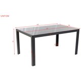 Ambia Garden VRTNA MIZA kovina, steklo antracit | Shoptok.si