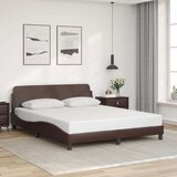 vidaXL okvir za krevet s uzglavljem smeđi 160x200 cm od umjetne kože | shoptok.hr