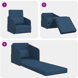  Floor Sofa Bed 2-u-1 Plava 65x80x83 cm Tkanina | shoptok.hr