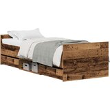  Krevetna konstrukcija bez madraca Stari drvo 75x190 cm Konstruirano drvo | shoptok.hr
