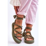 Kesi knotted sandals on a massive platform green can't wait | Shoptok.si