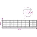  Gabion s žicom debljine 5 mm i mrežom 5x10 cm 250x30x50 cm | shoptok.hr