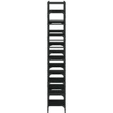 Police za knjige crne 127 5 x 28 5 x 172 5 cm konstruirano drvo | shoptok.hr