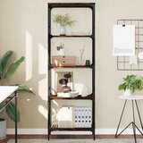  Regal za knjige s 5 razina boja hrasta 59 x 35 x 171 cm drveni | shoptok.hr