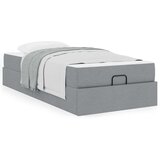  Konstrukcija postelje z vzmetnico Svetlo siva 90 x 190 cm blago | Shoptok.si