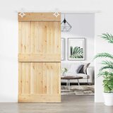  Klizna vrata Prirodna i bijela 100 x 210 cm Čvrsta borovina | shoptok.hr