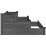  Povišena vrtna gredica siva 120 x 120 x 56 cm masivna jelovina | shoptok.hr