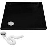 Rea Savoy akrilni tuš pladenj Black 90x90 Cene