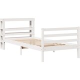 vidaXL Okvir kreveta bez madraca bijeli 90 x 190 cm masivna borovina | shoptok.hr