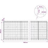  Gabion s žicom debljine 5 mm i mrežom 10x10 cm 1150x50x100 cm - 50 cm 100 cm 1150 cm | shoptok.hr