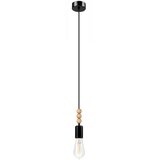  Luster na sajli SIMON 1xE27/60W/230V crna/buk | Eponuda.com