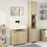  3-dijelni set kupaonskog namještaja boja hrasta sonome drveni | shoptok.hr