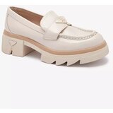 Resti Lacquered women's beige moccasins with decoration Sarix - Footwear | Shoptok.si