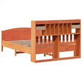 vidaXL Krevet s regalom za knjige bez madraca 160x200 cm od borovine | shoptok.hr