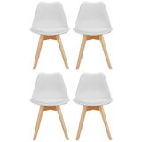 MID.YOU Set Stolov Scandi, Bela, Bukev, 4-Delni | Shoptok.si