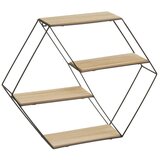 Casa Selección Črna/naravna večnivojska polica 50 cm – Cene
