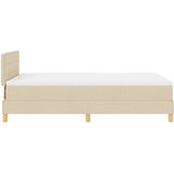 Box Spring Krevet s Madracem i LED Krem 120x200 cm Tkanina | shoptok.hr