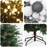  Umjetno božićno drvce s kuglicom 120 cm 150 LED lampica | shoptok.hr