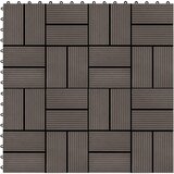 vidaXL Talne plošče 22 kosov 30x30 cm 2 m² WPC temno rjave Cene