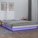  Okvir za krevet bijela 140 x 190 cm od masivnog drva | shoptok.hr