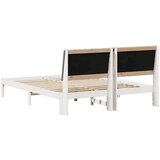  Konstrukcija postelje Bela 150 x 200 cm Masivno borovo les, (5000084148) | Shoptok.si