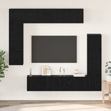 vidaXL Set TV Ormarića s policom Ostalo s pohranom s vratima 8 pcs Crni hrast 80 x 30 x 30 cm | shoptok.hr