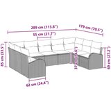  Set sofe s jastukom Smeđa Poli Ratan | shoptok.hr