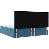  Krevet s madracem i skladištem Tamno plava 200 x 200 cm Baršun | shoptok.hr