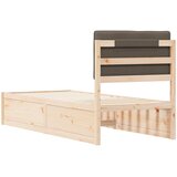  Krevetni okvir s tapiciranim uzglavljem Sivo-smeđa 75 x 190 cm | shoptok.hr