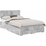  Krevetna konstrukcija s ladicama Betonski sivi 135 x 190 cm Siva 190 x 138 x 90 cm | shoptok.hr