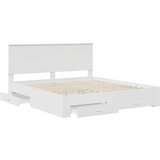  Konstrukcija postelje Bela 180 x 200 cm Konstruiran les, (5000103392) | Shoptok.si