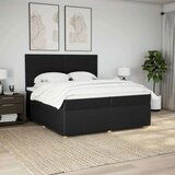  Krevet s oprugama i madracem crni 200x200 cm od tkanine | shoptok.hr