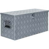 vidaXL Skrinja iz aluminija 90,5x35x40 cm srebrne barve Cene