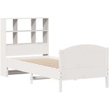 vidaXL Knjižna postelja brez ležišča bela 90x200 cm trdna borovina | Shoptok.si